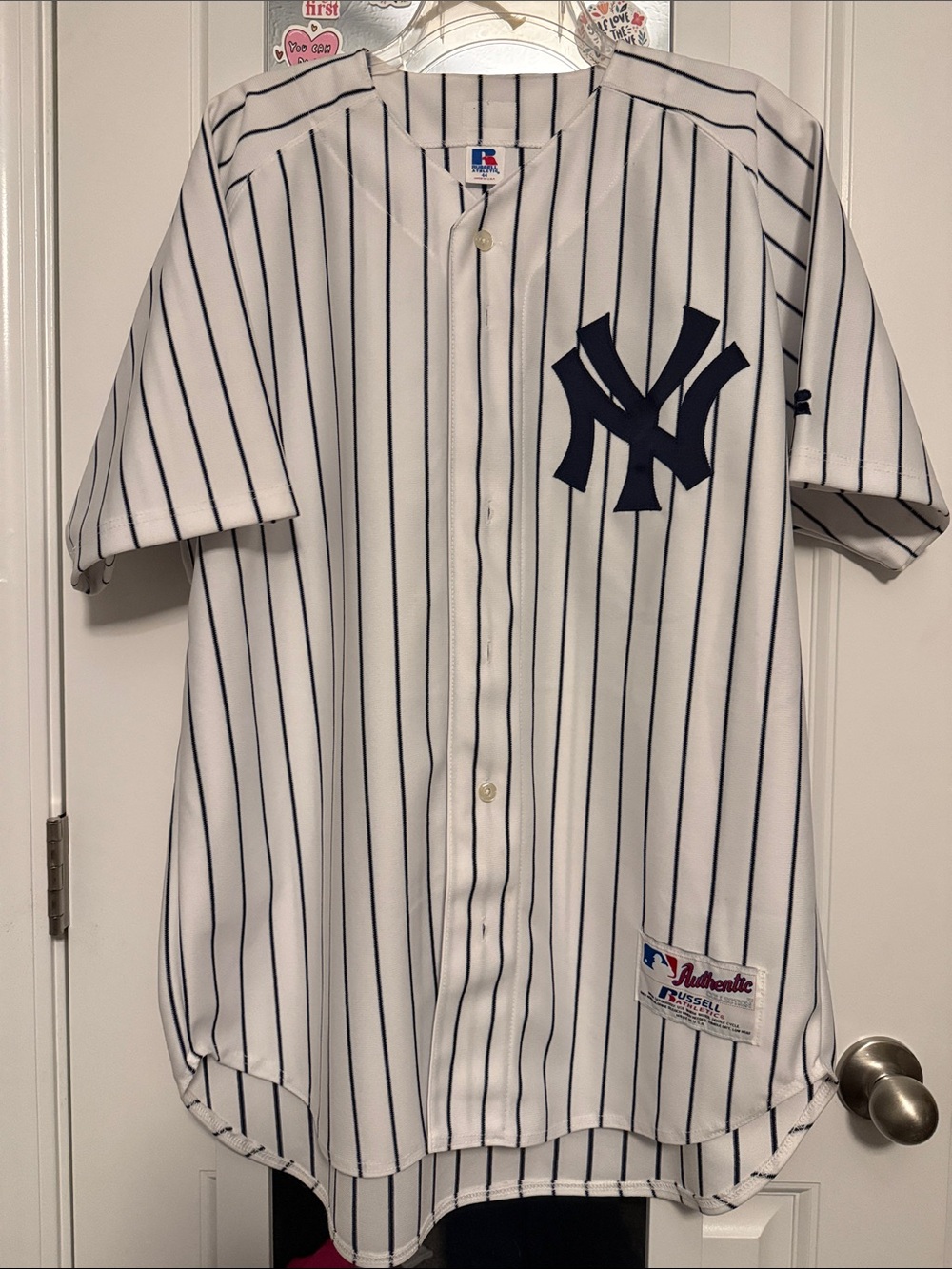 Russell Athletic Yankees Pinstripe Baseball Jersey - vintage - Derek Jeter